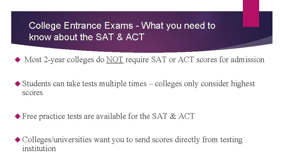 College Entrance Exams - What you need to know about the SAT & ACT