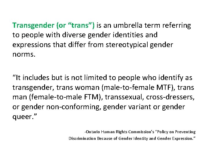 Transgender Reference Working with Trans Students to Enable their Success