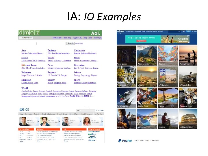 IA: IO Examples 