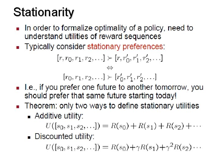 Stationarity 