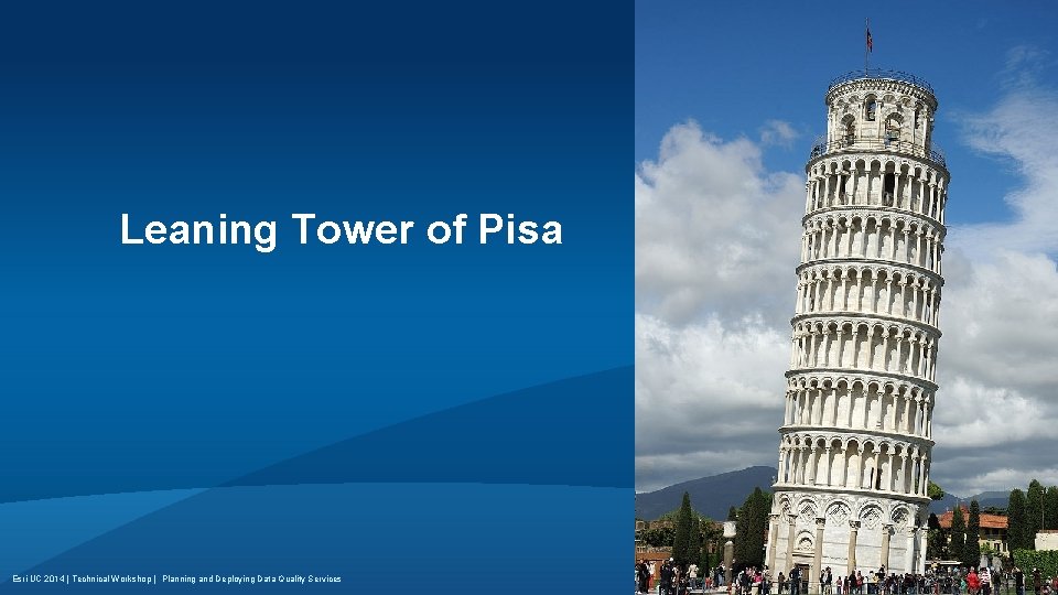 Leaning Tower of Pisa Esri UC 2014 | Technical Workshop | Planning and Deploying