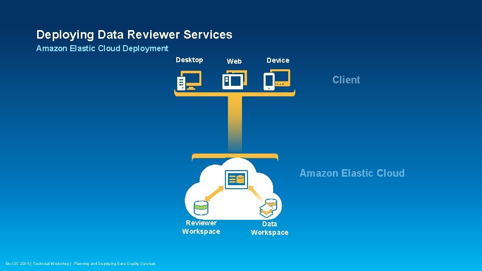 Deploying Data Reviewer Services Amazon Elastic Cloud Deployment Desktop Web Device Client Amazon Elastic
