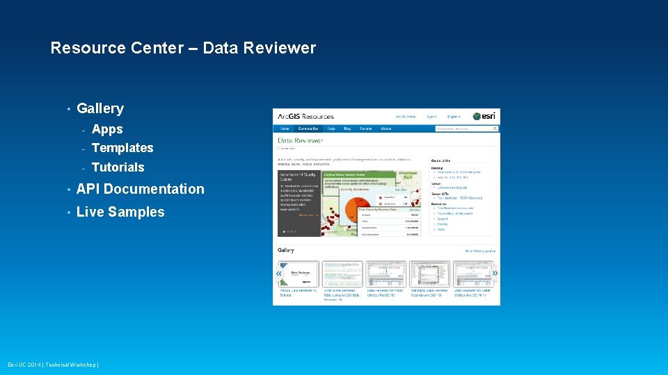 Resource Center – Data Reviewer • Gallery - Apps - Templates - Tutorials •