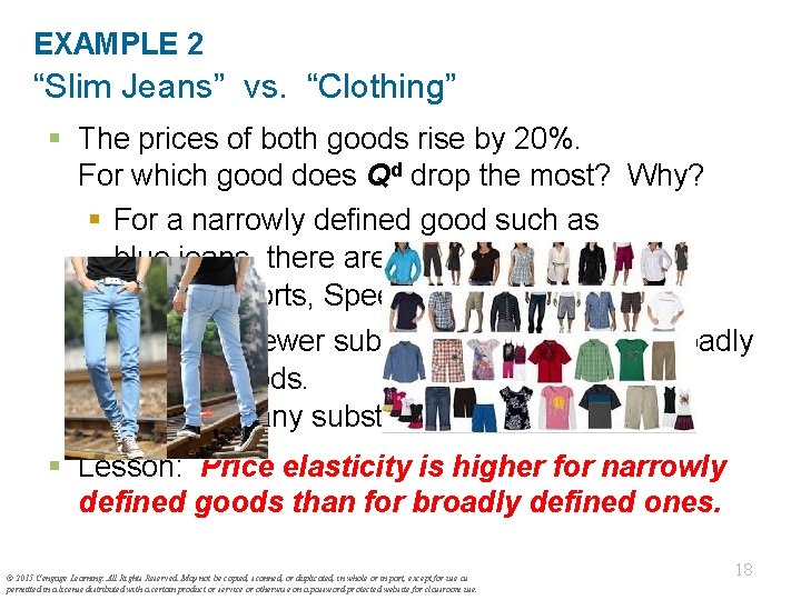 EXAMPLE 2 “Slim Jeans” vs. “Clothing” § The prices of both goods rise by