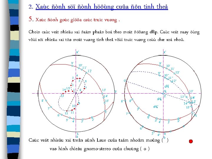 2. Xaùc ñònh söï ñònh höôùng cuûa ñôn tinh theå 5. Xaùc ñònh goùc