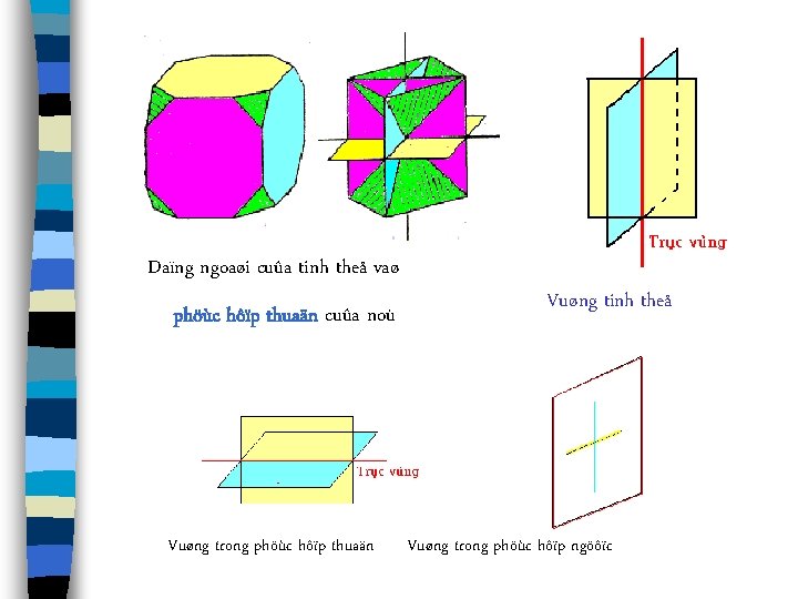 Daïng ngoaøi cuûa tinh theå vaø phöùc hôïp thuaän cuûa noù Vuøng trong phöùc