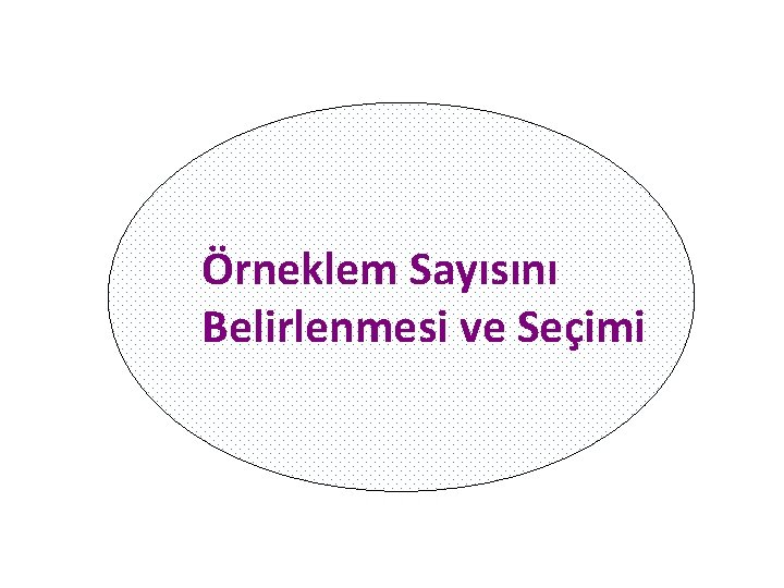 Örneklem Sayısını Belirlenmesi ve Seçimi 