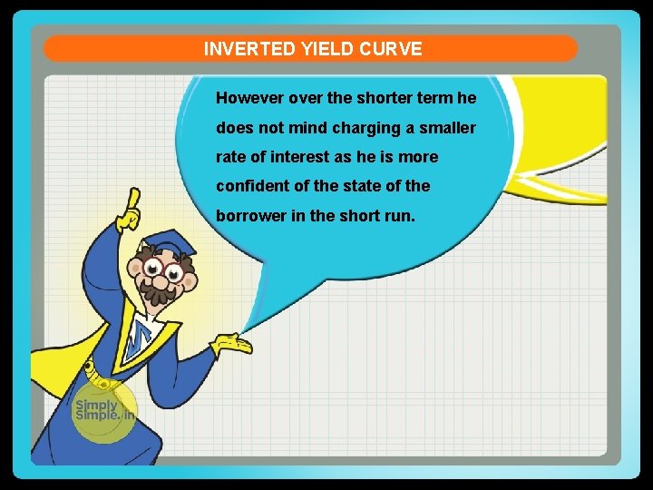 INVERTED YIELD CURVE However over the shorter term he does not mind charging a