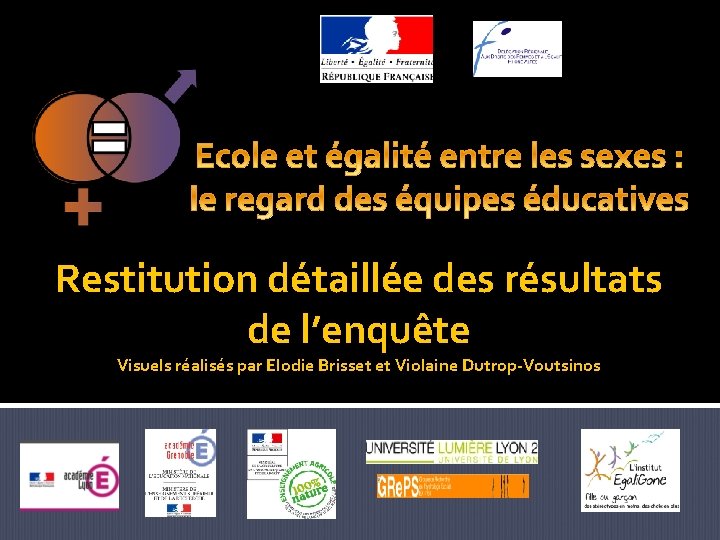 Restitution détaillée des résultats de l’enquête Visuels réalisés par Elodie Brisset et Violaine Dutrop-Voutsinos