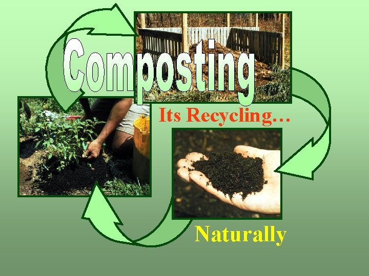 Its Recycling… Naturally Its Recycling… Naturally