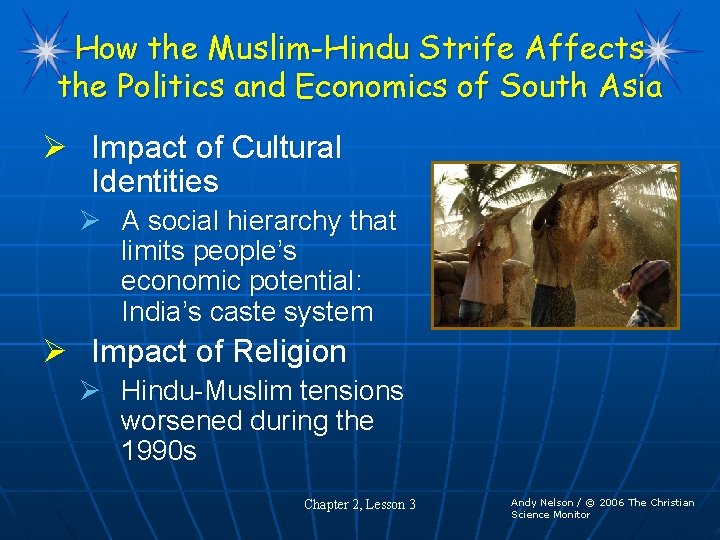 How the Muslim-Hindu Strife Affects the Politics and Economics of South Asia Ø Impact