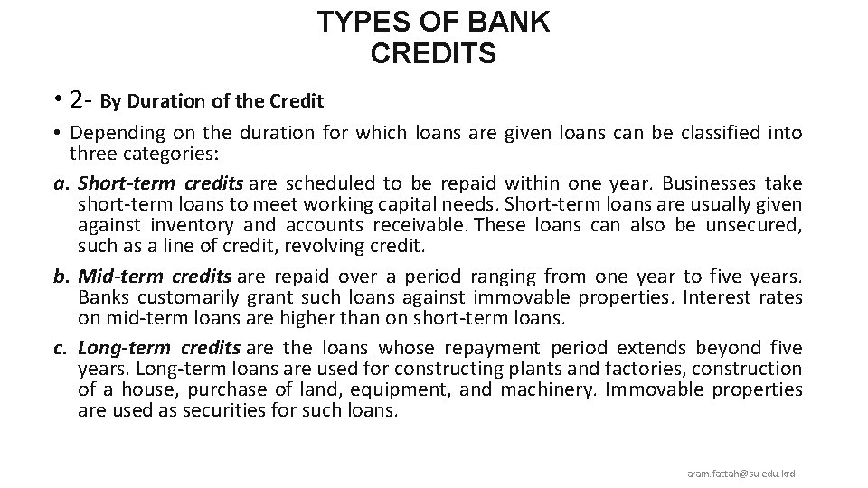CREDIT AND COLLECTIONS Chapter One Credit And Types