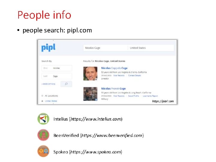 People info • people search: pipl. com 