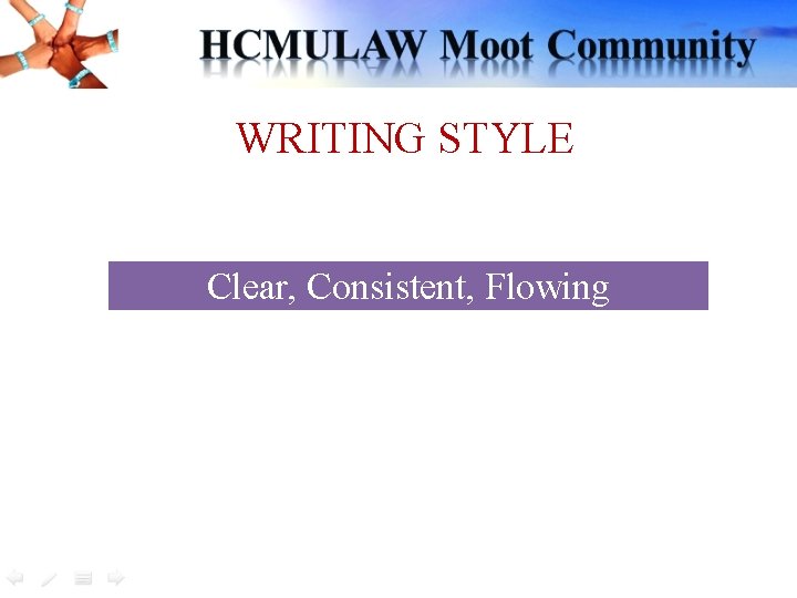 WRITING STYLE Clear, Consistent, Flowing WRITING STYLE Clear, Consistent, Flowing