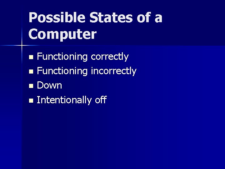 Reliability and Safety What can go wrong Risks