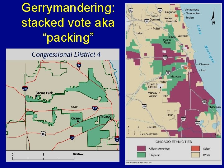 Gerrymandering: stacked vote aka “packing” 