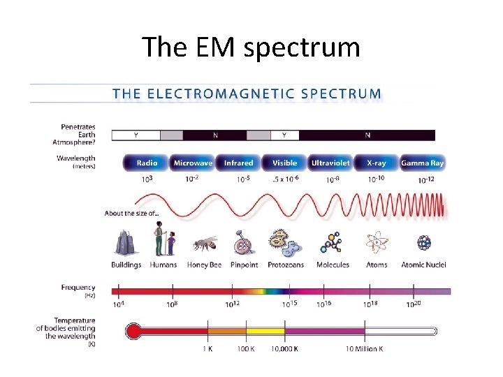 The EM spectrum 