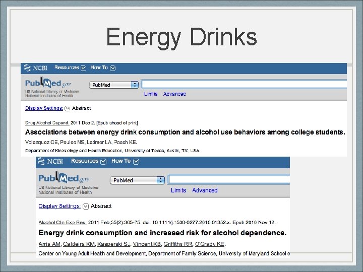 Energy Drinks 