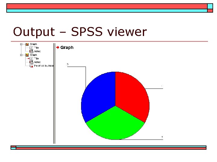 Output – SPSS viewer 