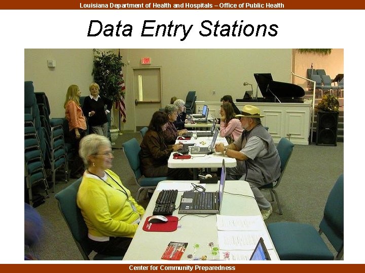 Louisiana Department of Health and Hospitals – Office of Public Health Data Entry Stations