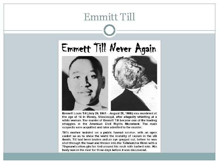 Emmitt Till 