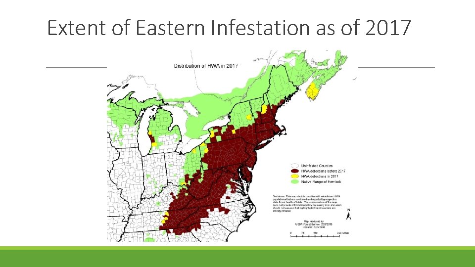 Extent of Eastern Infestation as of 2017 