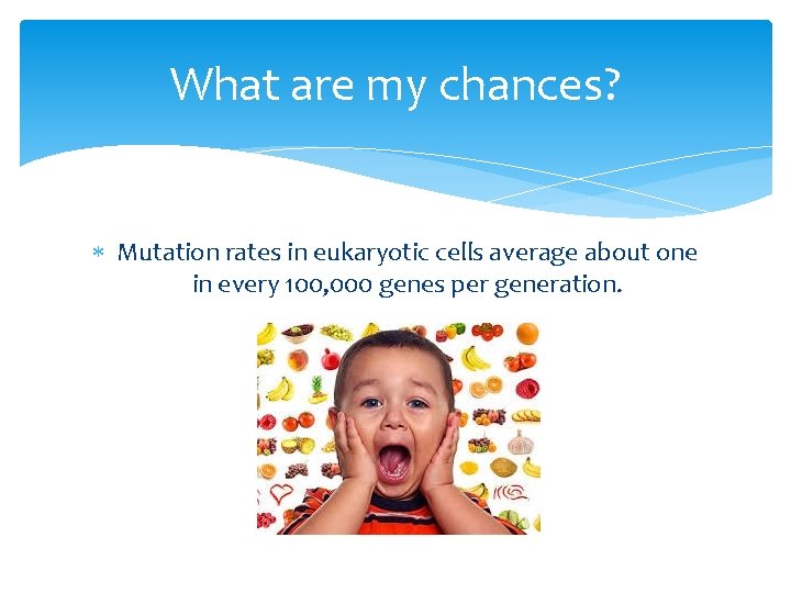 What are my chances? Mutation rates in eukaryotic cells average about one in every