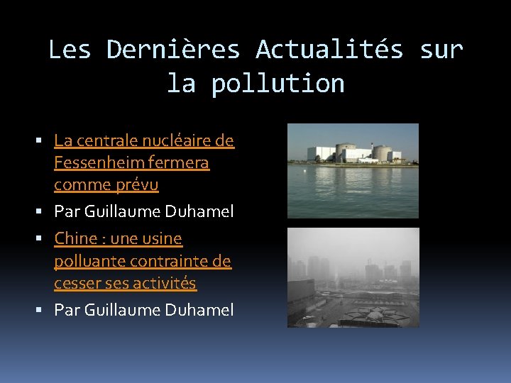 Quels sont les diffrents types de pollution et