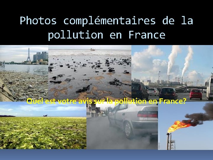 Quels sont les diffrents types de pollution et