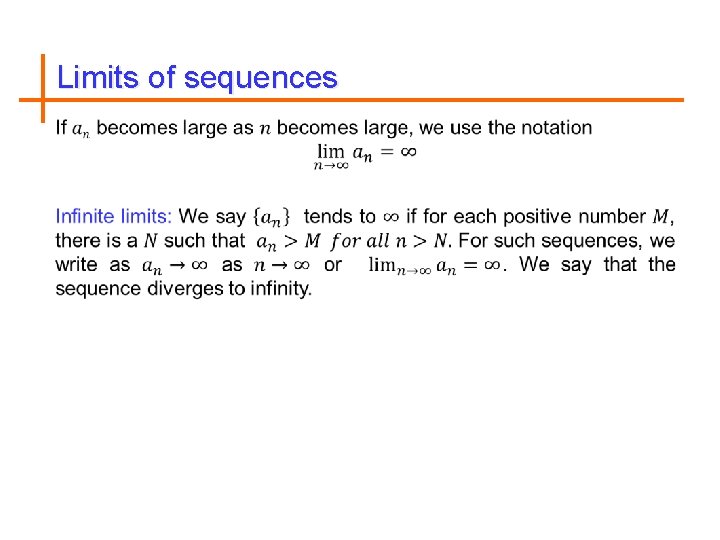 Limits of sequences 