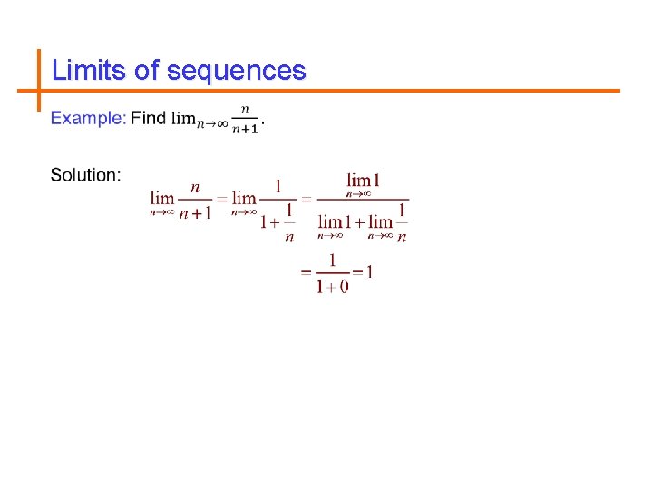 Limits of sequences 