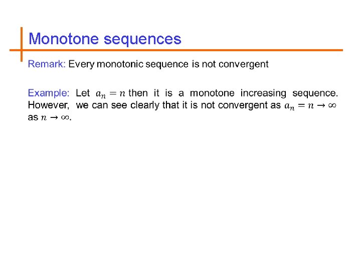 Monotone sequences 