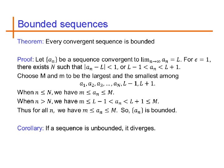 Bounded sequences 