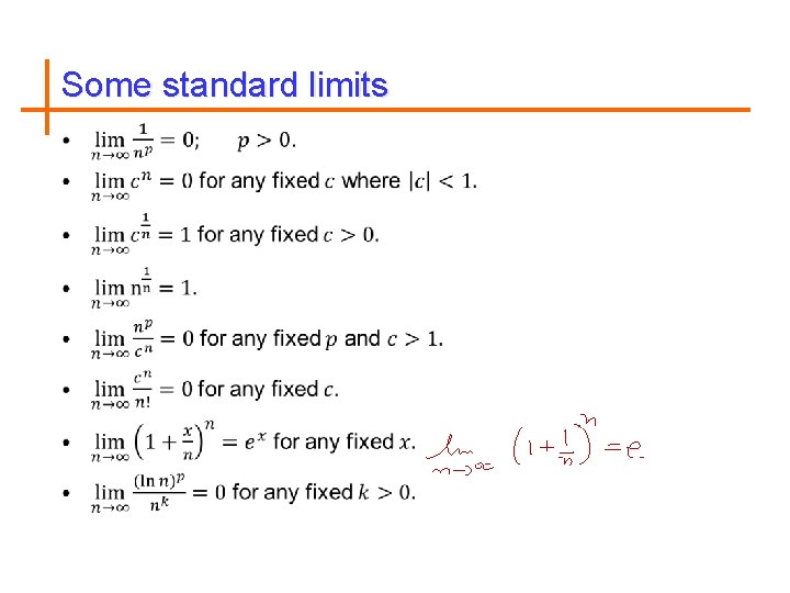 Some standard limits 