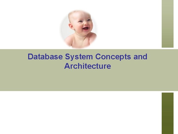 Database System Concepts and Architecture 