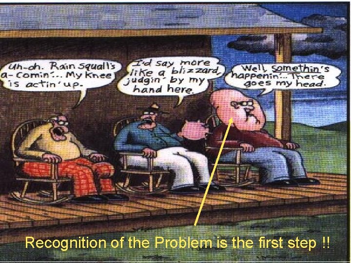Recognition of the Problem is the first step !! 