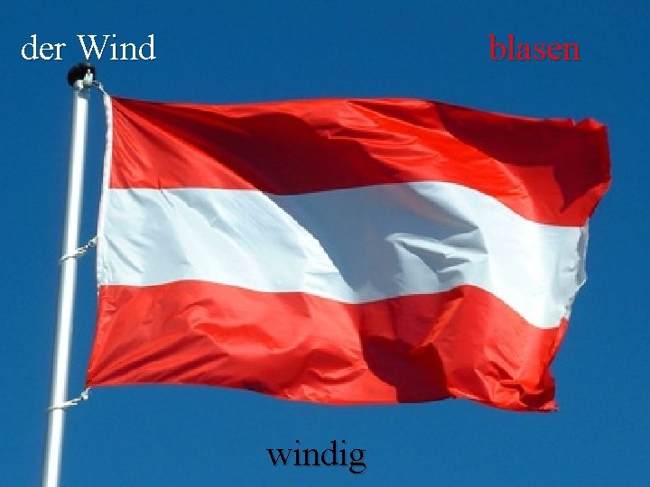 der Wind blasen windig 