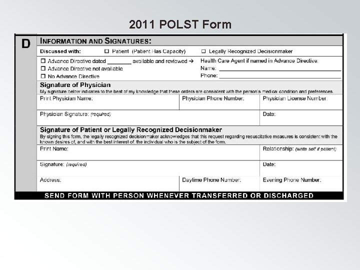 2011 POLST Form 