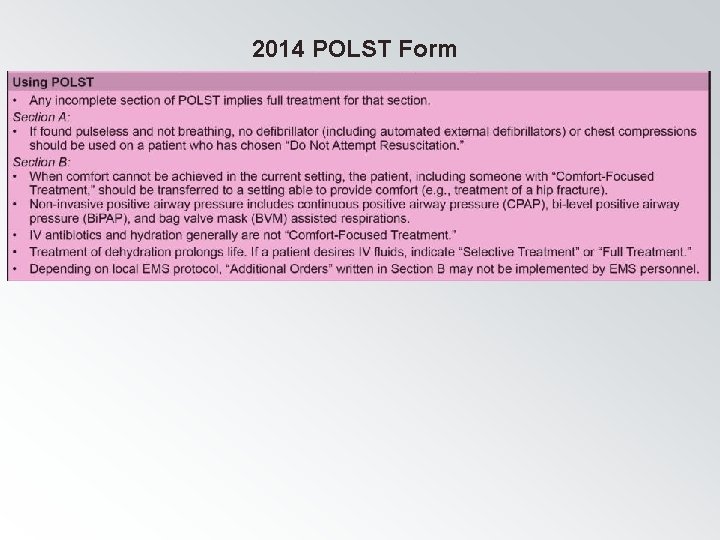 2014 POLST Form 
