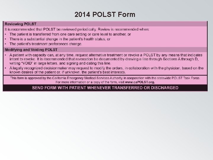 2014 POLST Form 