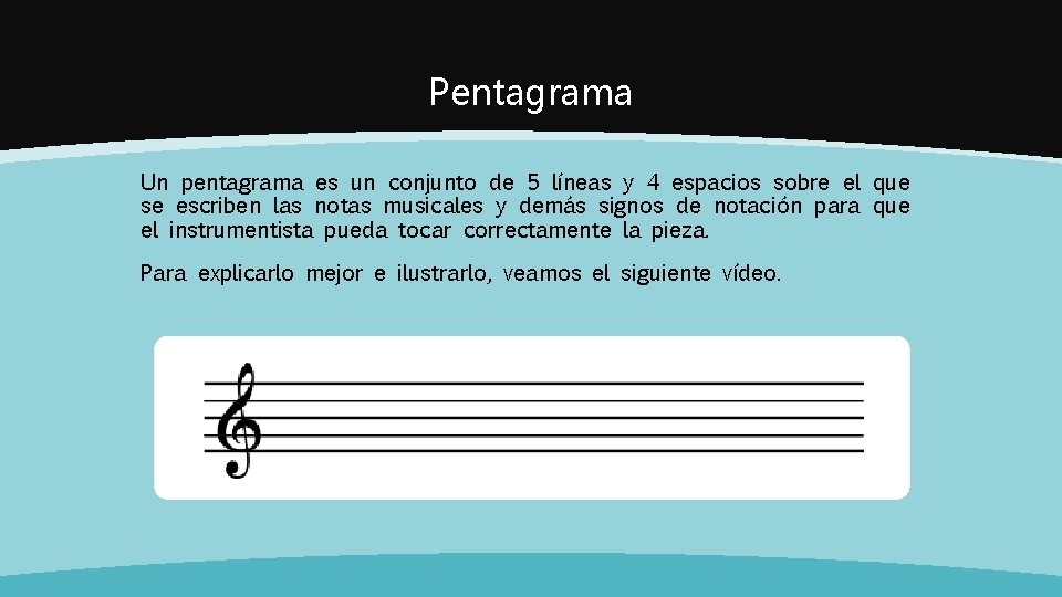 Pentagrama Un pentagrama es un conjunto de 5 líneas y 4 espacios sobre el