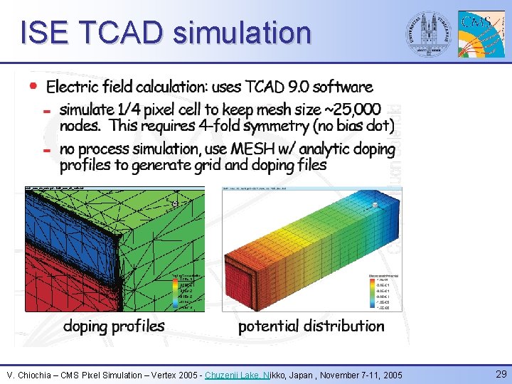 ISE TCAD simulation V. Chiochia – CMS Pixel Simulation – Vertex 2005 - Chuzenji