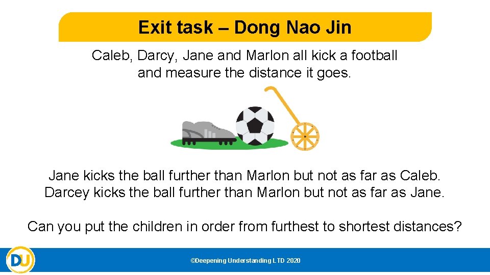 Exit task – Dong Nao Jin Caleb, Darcy, Jane and Marlon all kick a Exit task – Dong Nao Jin Caleb, Darcy, Jane and Marlon all kick a