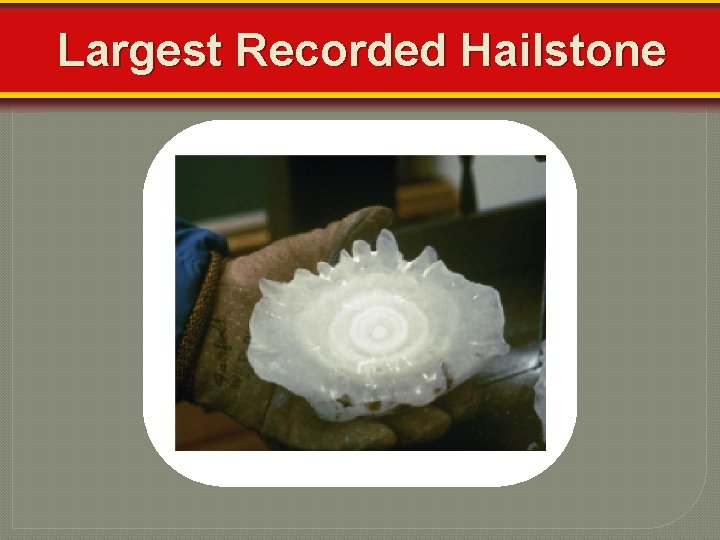 Largest Recorded Hailstone 