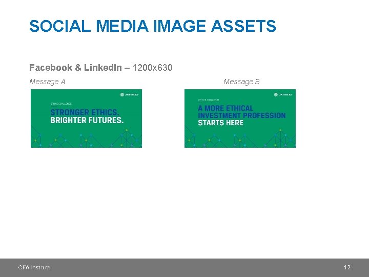SOCIAL MEDIA IMAGE ASSETS Facebook & Linked. In – 1200 x 630 Message A