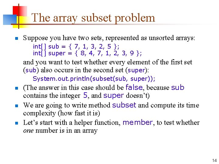 Analysis of Algorithms 26 Dec21 Time and space