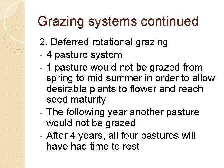 Rest Rotation Duration Grazing System Examples Cattle Nutrition Ruminant Herbivores Calf young animal Heifer