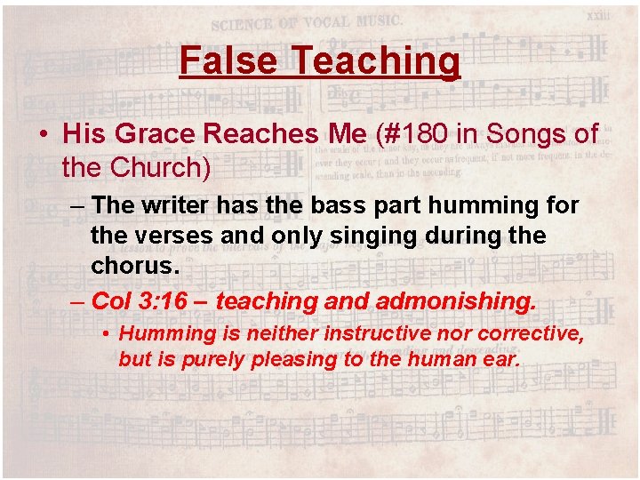 False Teaching • His Grace Reaches Me (#180 in Songs of the Church) –