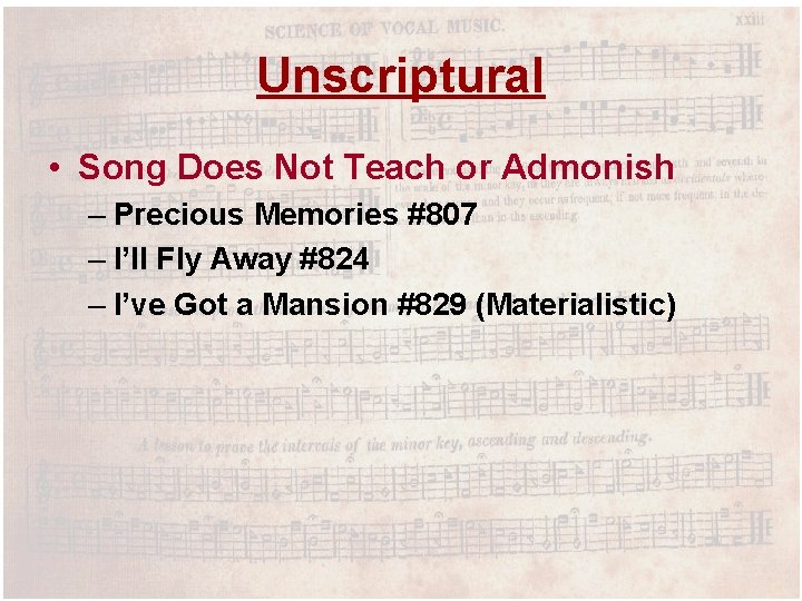 Unscriptural • Song Does Not Teach or Admonish – Precious Memories #807 – I’ll