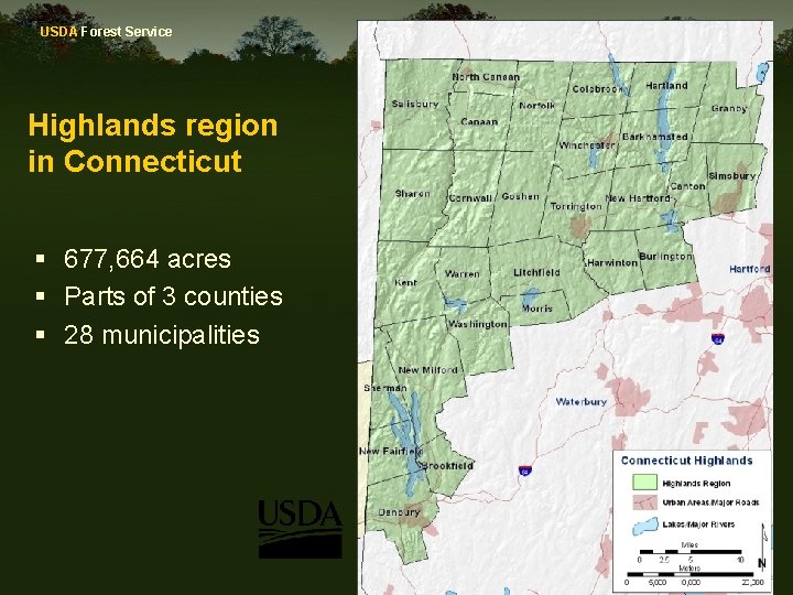 USDA Forest Service Highlands region in Connecticut § 677, 664 acres § Parts of